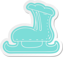 cartoon sticker of an ice skate boot png