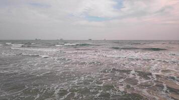 Wellen während ein windig Tag video