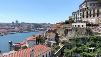Översikt av gammal stad av Porto, portugal video