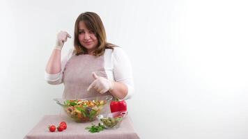 woman smelling turkey and showing thumbs up video