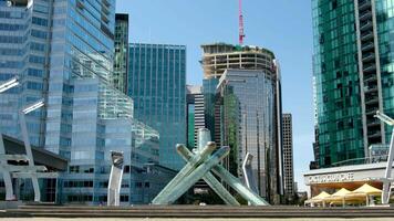 Vancouver, v.Chr., dolly schot olympisch vlam ketel video