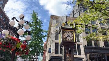 clock mechanism working in steam in gastown close shot technology tourist destinations for a trip to vancouver downtown inventors of the last century Fascinating spectacle Canada Vancouver video