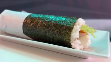 Ehomaki sushi rolls Japanese Traditional Food video