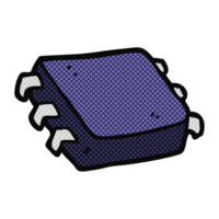 freehand drawn cartoon computer chip png