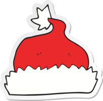 sticker of a cartoon santa hat png
