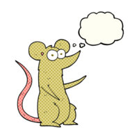 freehand drawn thought bubble cartoon mouse png