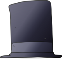 freehand drawn cartoon top hat png