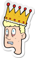 autocollant d'un prince idiot de dessin animé png