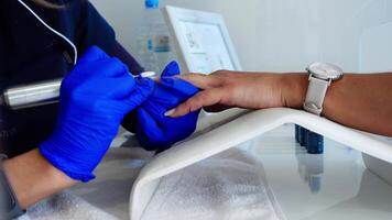 Woman at Nail Studio on Appointment with Manicurist video