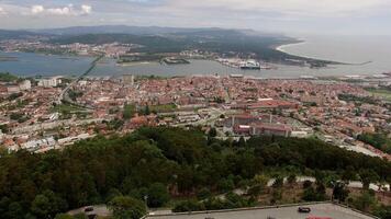 City of Viana do Castelo, Portugal Aerial View video