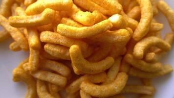 Kartoffelchips als Hintergrund video