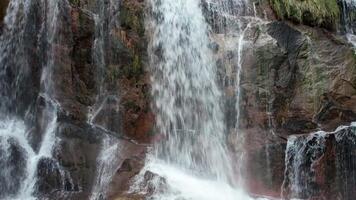 Tahiti Waterfall in Geres Portugal. Nature Background video