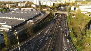 cidade tráfego aéreo Visão video