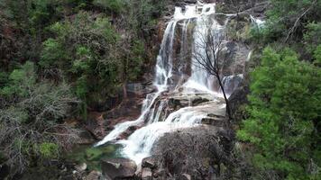 tahiti vattenfall i geres portugal. natur bakgrund video