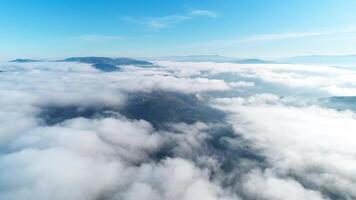 Clouds Over Mountains. Nature Background video