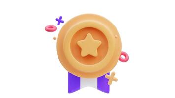 Badge 3d animation for web, app, infographic, etc video