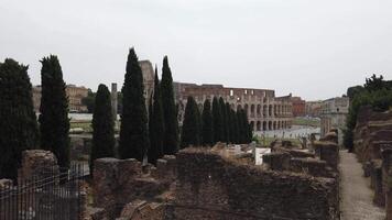4k van een Overzicht van de ruïnes van oude Rome video