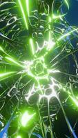 3d animiert Hintergrund von abstrakt nahtlos Schleife Tunnel mit Neon- Licht Auswirkungen video