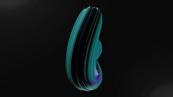 dynamisk vågor och trogen element i färger nyanser. modern tech mönster. 3d animering video
