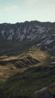 A view of a mountain range from a plane video