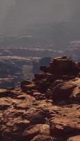 Crimson Majesty, A Majestic Rocky Canyon With Towering Mountain Vista video