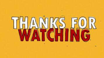 thanks for watching text motion graphics, hd video