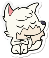 sticker of a friendly cartoon fox png