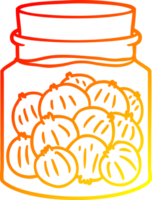 desenho de linha de gradiente quente desenho de cebolas em conserva png