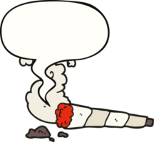 cigarro de desenho animado e bolha de fala png