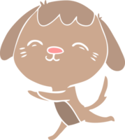 happy flat color style cartoon dog png