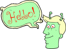 comic book speech bubble cartoon alien man png