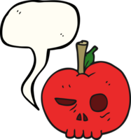 habla burbuja dibujos animados veneno manzana png