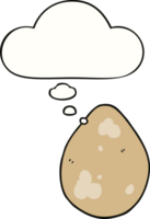 cartoon egg and thought bubble png