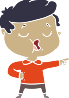 flat color style cartoon man talking png