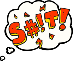 thought bubble cartoon obscured swearword png