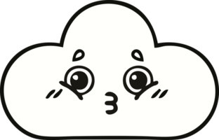 linda nube de dibujos animados png