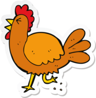 sticker of a cartoon rooster png