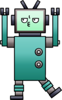 robô de desenho animado sombreado gradiente png