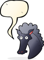 cartoon horse head with speech bubble png