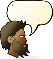 dessin animé, homme, à, barbe, à, bulle discours png