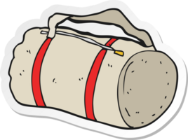 pegatina de una bolsa de deportes de dibujos animados png