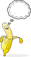 pensamento bolha desenho animado banana png