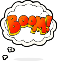 pensée bulle dessin animé boom png