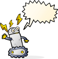 tecknad serie robot med Tal bubbla png