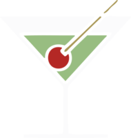 cocktail de fantaisie de dessin animé rétro couleur plate png