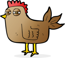 cartone animato sornione gallina png