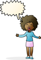 cartoon loud woman with speech bubble png