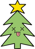 albero di natale simpatico cartone animato png