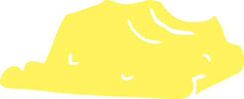 beurre de dessin animé de style plat couleur png