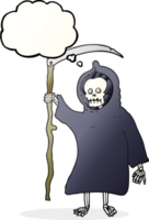 thought bubble cartoon spooky death figure png